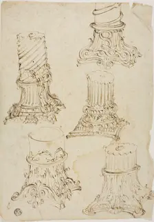 Sketches of Corinthian Capitals, n.d. Creator: Unknown