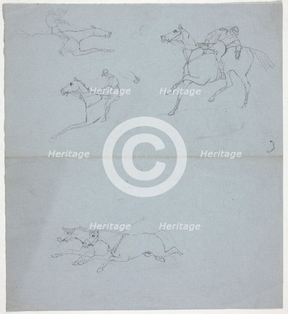 Sketches of a Jockey, n.d. Creator: George Alken.