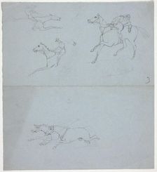 Sketches of a Jockey, n.d. Creator: George Alken