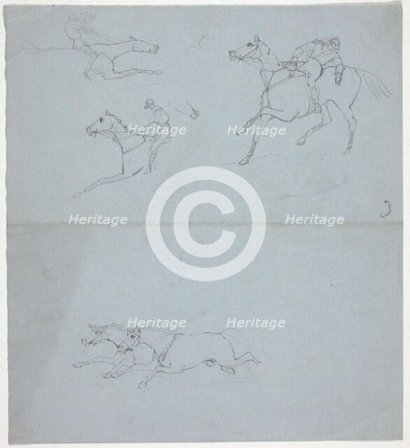 Sketches of a Jockey, n.d. Creator: George Alken.