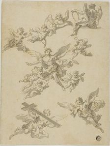 Sketches of Angels and Putti, n.d. Creator: Daniel Gran