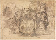 Sketches of Animals (verso), c. 1545/47. Creator: Perino del Vaga (Italian, 1500/01-1547)