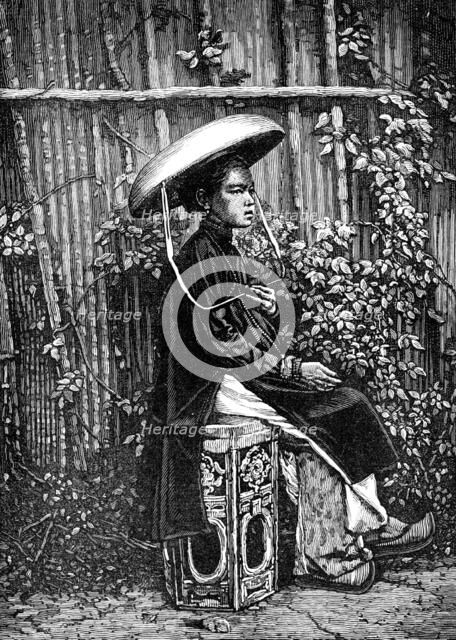 Sketches of Annam, Cochin China: a native lady, 1883. Creator: Kemp.