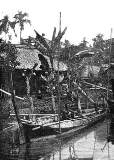 Sketches of Annam, Cochin China: river scene, 1883. Creator: Kemp
