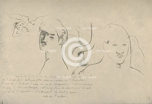'Sketches of All Sorts, Random Ventures of My Pen and My Imagination, Stray Fancies, But This Is Not Artist: Paul Gauguin.