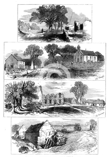 Sketches of Goldsmith's "Deserted Village," Lishoy or Auburn, near Athlone, 1871. Creator: Unknown.