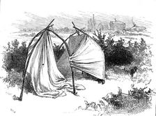 Sketches of gipsy life round London - a bachelor's bed-room, Mitcham Common, 1880. Creator: Unknown