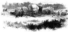 Sketches of gipsy life round London - encampment at Mitcham Common, 1880. Creator: Unknown