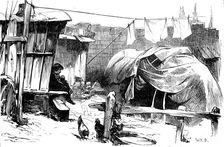 Sketches of gipsy life round London - Latimer-Road, Notting-Hill, 1880. Creator: Unknown