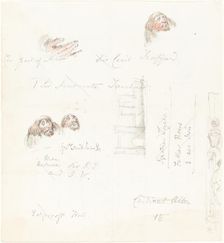 Sketches of Grotesque Faces. Creator: George Cruikshank