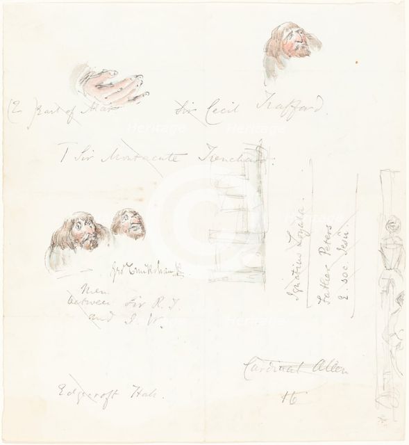 Sketches of Grotesque Faces. Creator: George Cruikshank.