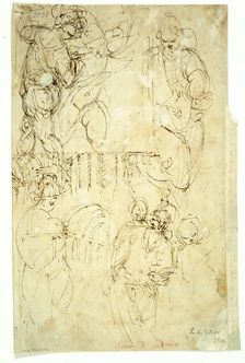 Sketches of Figures, 1540/60. Creator: Battista Franco Veneziano