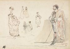 Sketches of Figures, 1869. Creator: Alphonse Marie Adolphe de Neuville (French, 1835-1885)