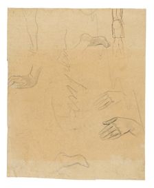 Sketches of Figures, Hands, and Feet (related to the painting Aha oe feii? [What! Are Y..., 1891/93. Creator: Paul Gauguin