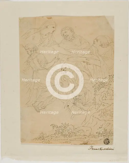 Sketches of Figures, Landscape, n.d. Creator: Unknown.