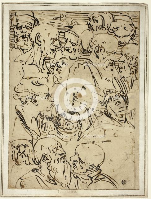Sketches of Heads, c. 1565. Creator: Unknown.