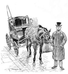 Sketches of London Cabs and Cabmen: a Growler, 1890. Creator: Unknown