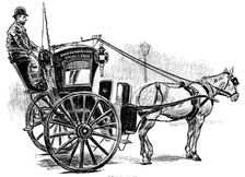 Sketches of London Cabs and Cabmen: a London gondola, 1890. Creator: Unknown