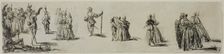Sketches of Ladies and Gentlemen, Dancers, n.d. Creator: Unknown