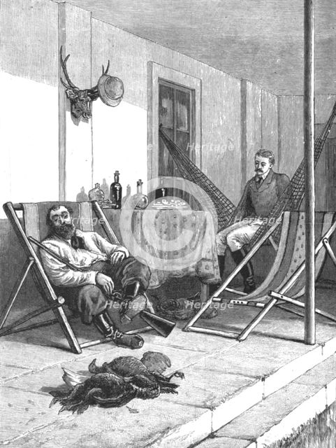 'Sketches of Life on an Estancia in the Argentine Republic; Resting in the Verandah after...', 1891. Creator: Unknown.