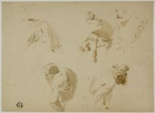 Sketches of Mother and Child, Stooping Man, n.d. Creator: Unknown