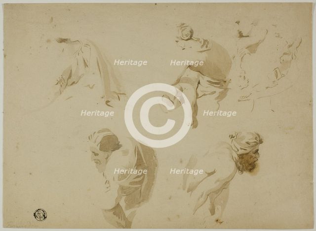 Sketches of Mother and Child, Stooping Man, n.d. Creator: Unknown.