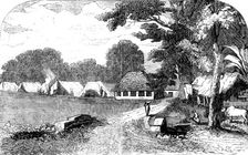 Sketches of Native Life in India - Sepoy Encampment at Barrackpore, 1858. Creator: Unknown
