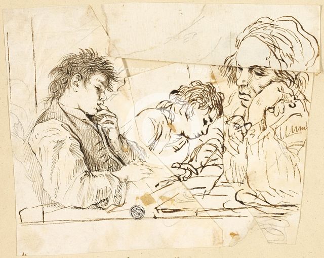 Sketches of School Boys, n.d. Creators: Unknown, Francesco di Maria.