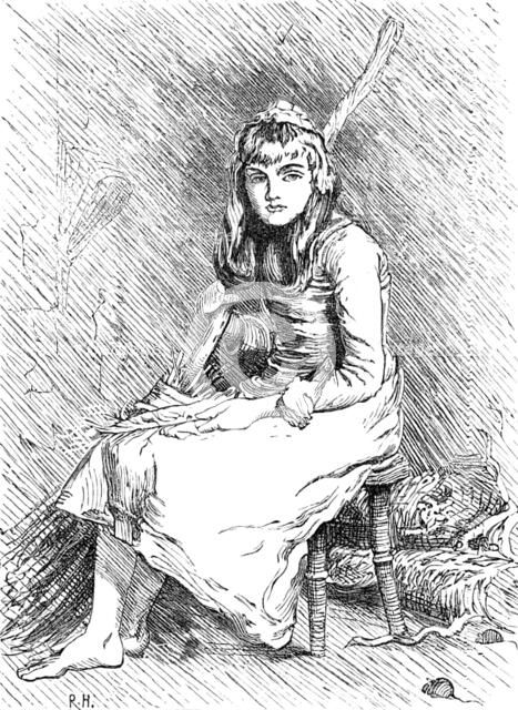 Sketches of pictures in the Royal Academy Exhibition: Cinderella, J. E. Millais, R.A., 1881. Creator: R. H..