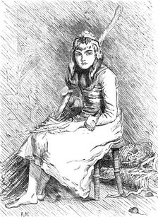 Sketches of pictures in the Royal Academy Exhibition: Cinderella, J. E. Millais, R.A., 1881. Creator: R. H.