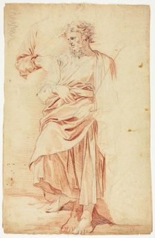 Sketches of Robed Male Prophet, n.d. Creator: Nicolas Mignard