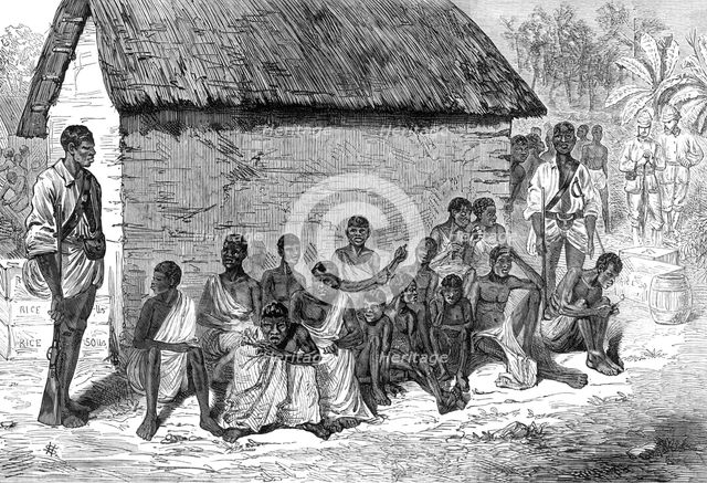 Sketches of the Ashantee War by our special artist: Ashantee prisoners, 1874. Creator: Unknown.