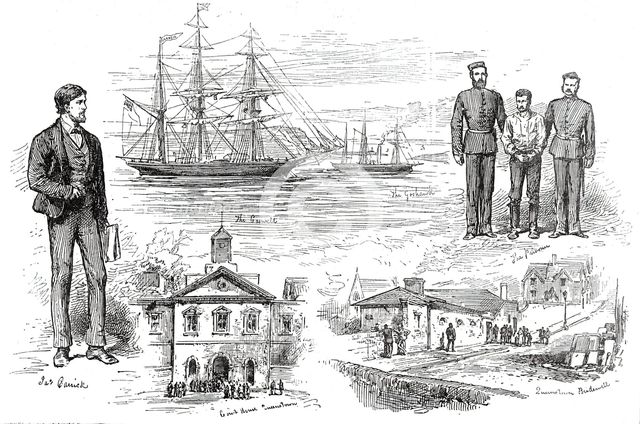 Sketches of the Caswell Mutiny, 1876. Creator: Unknown.