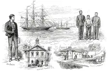 Sketches of the Caswell Mutiny, 1876. Creator: Unknown