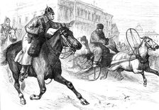 Sketches of the Crisis in Russia: police espionage in St. Petersburg, 1880. Creator: Unknown
