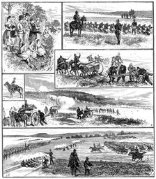 Sketches of the German Army Manoeuvres, 1883. Creator: Unknown