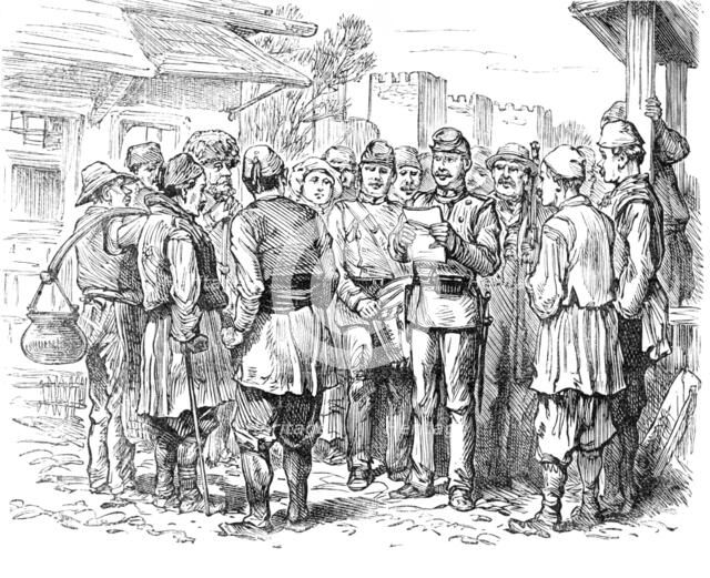 Sketches of the Insurrection in Servia; Government Officer..., 1883. Creator: Unknown.