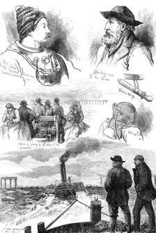 Sketches of the Tay Bridge Disaster, by our special artists, 1880. Creator: Unknown