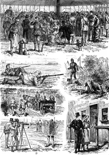 Sketches of the Wimbledon Rifle Meeting, 1881. Creator: Unknown