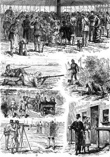 Sketches of the Wimbledon Rifle Meeting, 1881. Creator: Unknown