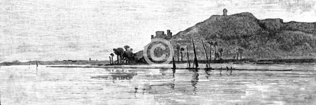 Sketches of Upper Egypt: approach to Assouan, 1883. Creator: Unknown.