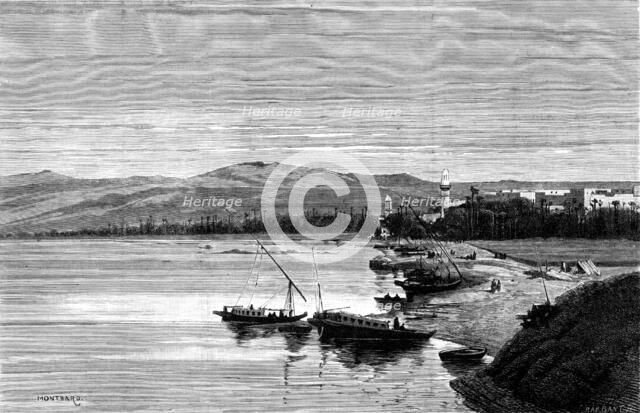 Sketches of Upper Egypt: Assouan, from the south, 1883. Creator: Charles Barbant.