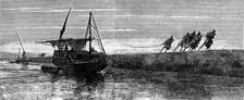 Sketches of Upper Egypt: towing on the Nile, 1883. Creator: Unknown