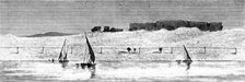 Sketches of Upper Egypt: telegraph in the desert, between Esneh and Assouan, 1883. Creator: Unknown