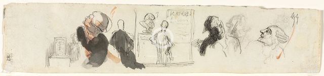Sketches of Various Figures, third quarter 19th century. Creator: Honoré Daumier (French, 1808-1879).