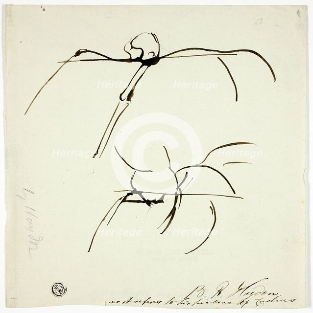 Sketches Related to Painting of Marcus Curtis, n.d. Creator: Benjamin Robert Haydon.