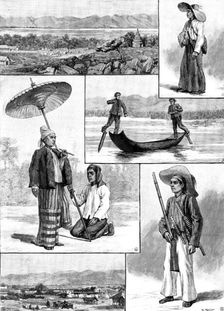 Sketches with the Anglo-Siam Boundary Commission, 1890. Creator: R. Taylor