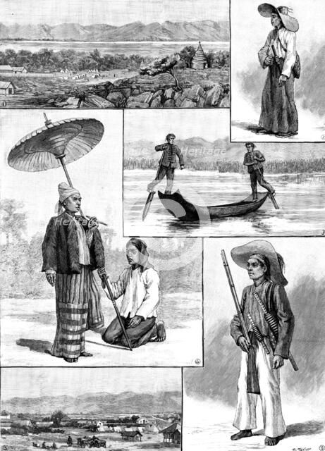 Sketches with the Anglo-Siam Boundary Commission, 1890. Creator: R. Taylor.
