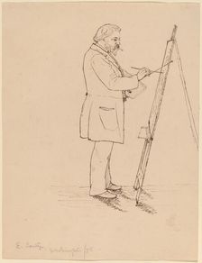 Sketching - Emanuel Leutze, 1858. Creator: John Quincy Adams Ward
