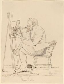 Sketching - George Fuller, 1858. Creator: John Quincy Adams Ward